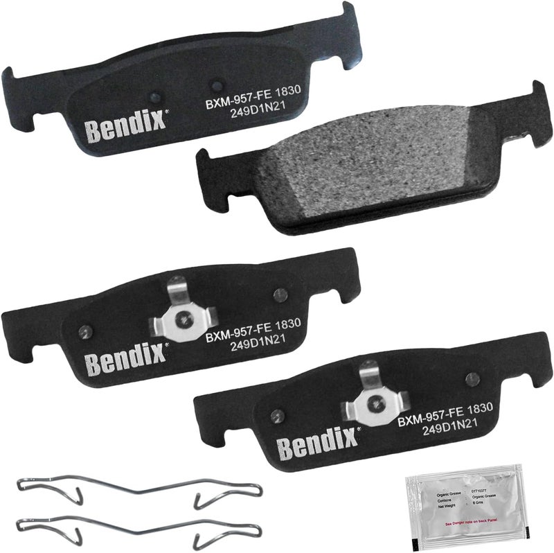 Bendix وسادات فرامل أمامية شبه معدنية Priority1 CFM1830 لسيارة سمارت EQ فورتو 2019، فورتو 2016، فورتو 2018 - Image 1